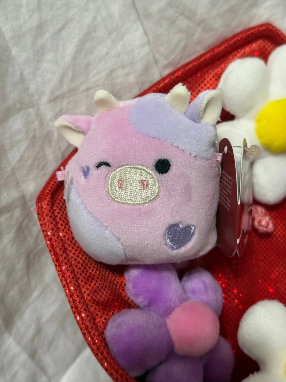 Squishmallows Valentine Bouquet Patty the cow and Francine the frog